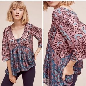 Floreat burnout velvet top size S